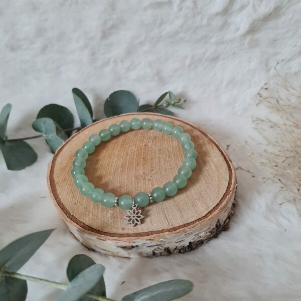 Bracelet Aventurine 6mm Fleur